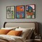Framed Abstract Famous Paintings Wall Art - Set of 3 Piece Canvas Paintings Artwork for Walls, Mid Century Modern Colorful Art Print for Living Room, Hallway, Bedroom, Office Wall Decor - 16x24 Inch